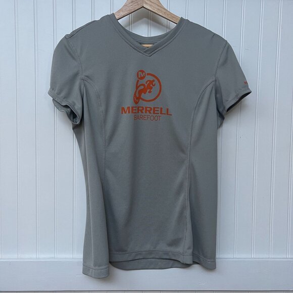 Merrell Women's Basic Workout Tee NWT Gray Wicking UPF Large Activewear Outdoor - Picture 2 of 9